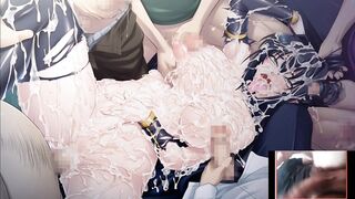 PORN SLUT WIFU BEING FUCKED BY MANY PEOPLE HOT GANBANGHER SIMP HUSBU RUBBING HIS TINY PATHETIC COCK
