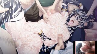 PORN SLUT WIFU BEING FUCKED BY MANY PEOPLE HOT GANBANGHER SIMP HUSBU RUBBING HIS TINY PATHETIC COCK