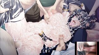 PORN SLUT WIFU BEING FUCKED BY MANY PEOPLE HOT GANBANGHER SIMP HUSBU RUBBING HIS TINY PATHETIC COCK