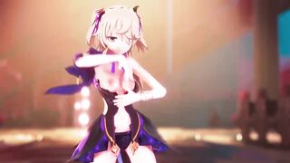 【R18-MMD】Genshin Impact Fischl Dance + Fuck
