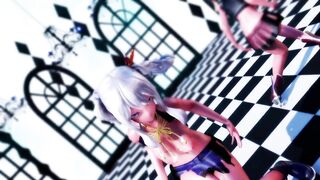 【R18-MMD】DearDoppelganger Strip Dance + Gangbang