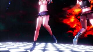【R18-MMD】DearDoppelganger Strip Dance + Gangbang