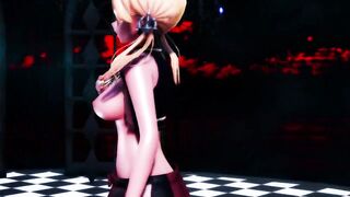 【R18-MMD】DearDoppelganger Strip Dance + Gangbang