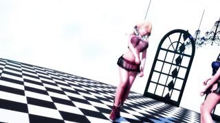 【R18-MMD】DearDoppelganger Strip Dance + Gangbang