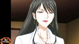HENTAI BLOWJOB HANDJOB CUMSHOT Big Tis MILF Suck Cock and Stroke it till Cum, Anime Fellatio Suckoff