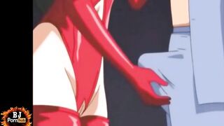 HENTAI BLOWJOB HANDJOB CUMSHOT Big Tis MILF Suck Cock and Stroke it till Cum, Anime Fellatio Suckoff