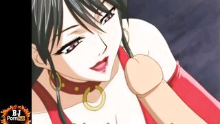 HENTAI BLOWJOB HANDJOB CUMSHOT Big Tis MILF Suck Cock and Stroke it till Cum, Anime Fellatio Suckoff