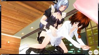 3D HENTAI Transgender Fucked a Girl in the Bedroom