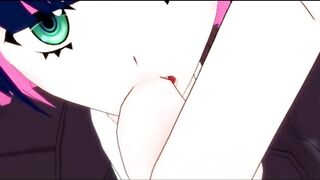 Stocking Anarchy - Sexy University Girl Suck my Balls Hentai (17)