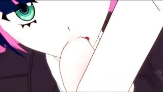 Stocking Anarchy - Sexy University Girl Suck my Balls Hentai (17)
