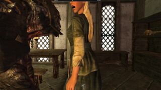Troll Monster Fucks a Girl and gives a Blowjob | Skyrim Adult Mod