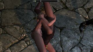 Lesbian with a Beautiful Blonde in the Medieval World of Skyrim | Video Game