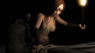 Goblin Hard Fucked Elf Thief when she was Stealing Treasure | Anime Porno