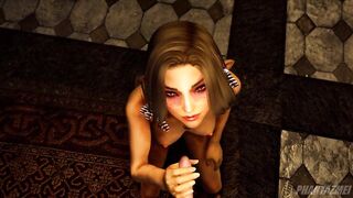 POV STUNNING Blonde Teen High Elf gives you the best Blowjob - Skyrim Porn