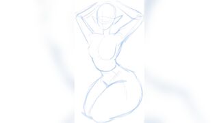 Sketch Dump, Doodle Speedpaints, Pinup Art Process Compilation, Vertical Video