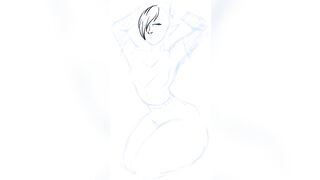 Sketch Dump, Doodle Speedpaints, Pinup Art Process Compilation, Vertical Video