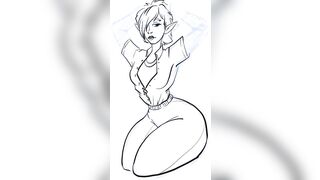 Sketch Dump, Doodle Speedpaints, Pinup Art Process Compilation, Vertical Video