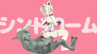 MMD - Mythra Alien Dick down