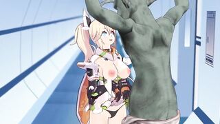 MMD - Mythra Alien Dick down