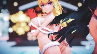 Mmd R18 Ruby Weiss Blake Yang Nora Bikini Santa Outfit Hot and Sexy