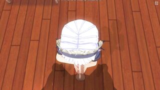 3D HENTAI the Maid Asked to Feed her