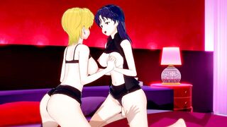 Evangelion — Misato and Ritsuko Threesome(3d Hentai)