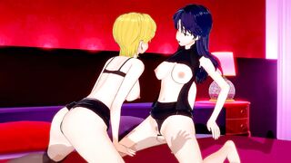Evangelion — Misato and Ritsuko Threesome(3d Hentai)