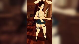 POV School Girl Strip Tease