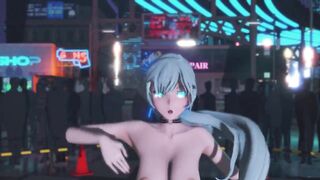 Mmd R18 Weiss Schnee doing her Sideline Work after her Show was Decline
