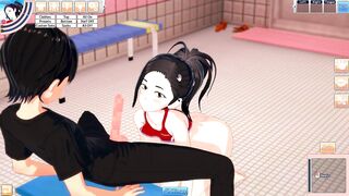 3D Hentaigame - Momo Yaoyorozu Horny Blowjob (1/2)