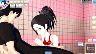 3D Hentaigame - Momo Yaoyorozu Horny Blowjob (1/2)
