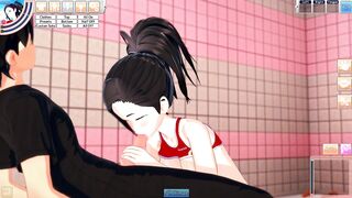 3D Hentaigame - Momo Yaoyorozu Horny Blowjob (1/2)
