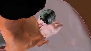 Gia Eats a Giant Cock
