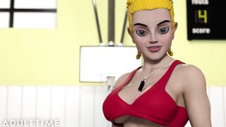 ADULT TIME - Big Titty Hentai Gym Teacher Shows the Class how to Give Head