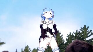 Who needs Subaru? Rem Masturbation is ON! (3D Hentai) (Re:Zero)