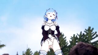 Who needs Subaru? Rem Masturbation is ON! (3D Hentai) (Re:Zero)