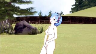 Who needs Subaru? Rem Masturbation is ON! (3D Hentai) (Re:Zero)
