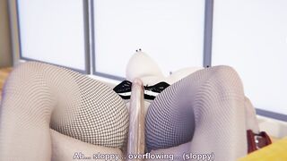3D Hentai - Horny Sexiest Rocker Girl Nipple Piercing Rides Dildo & Fucked by Monster Cock Final Cum