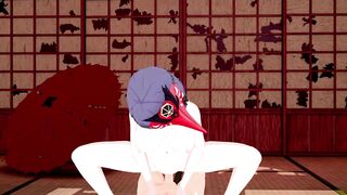 Kujou Sara Genshin Impact 3D Hentai Part 6/9