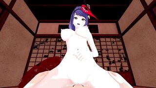 Kujou Sara Genshin Impact 3D Hentai Part 6/9