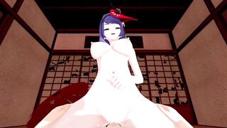 Kujou Sara Genshin Impact 3D Hentai Part 6/9