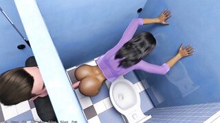 Babe Takes Cock from Hole Gloryhole in Toilet being a DIK