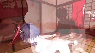 Kujou Sara Genshin Impact 3D Hentai Part 8/9