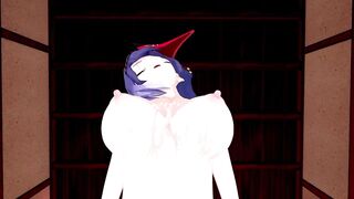 Kujou Sara Genshin Impact 3D Hentai Part 8/9