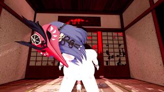 Kujou Sara Genshin Impact 3D Hentai Part 8/9