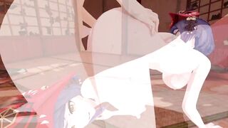 Kujou Sara Genshin Impact 3D Hentai Part 8/9