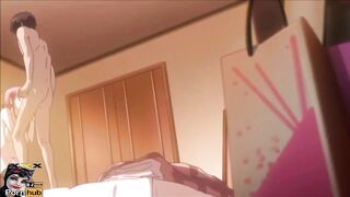 REDHEAD BLOWJOB CUM MOUTH Big Tis HENTAI Sucks Cock and Strokes it till Cum, Anime Fellatio Suckoff