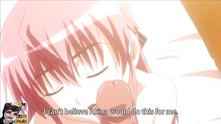 REDHEAD BLOWJOB CUM MOUTH Big Tis HENTAI Sucks Cock and Strokes it till Cum, Anime Fellatio Suckoff