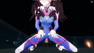 3D HENTAI POV DVA in Tight Suit Rides your Cock