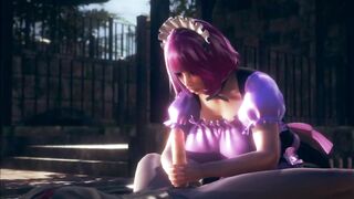 Kokoro Maid Handjob and Blowjob